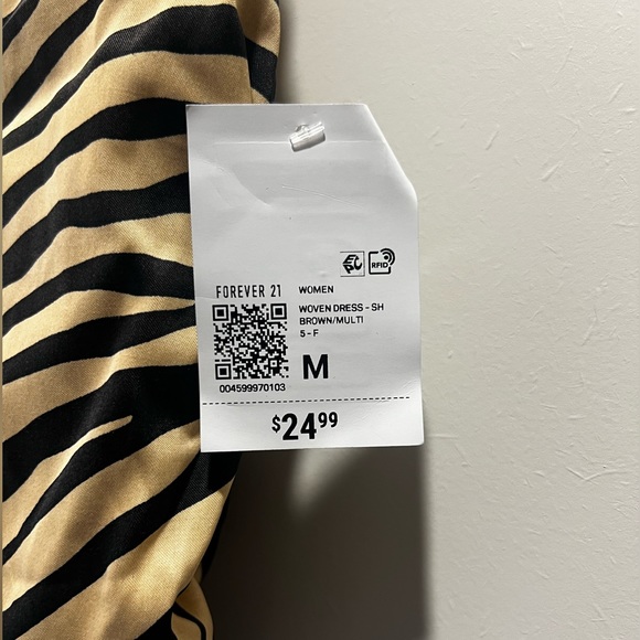 Black and Beige Zebra print dress - Picture 5 of 5